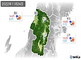2022年11月24日の山形県の実況天気
