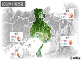 2022年11月25日の兵庫県の実況天気