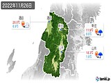 2022年11月26日の山形県の実況天気
