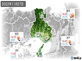 2022年11月27日の兵庫県の実況天気