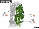 2022年12月02日の岩手県の実況天気