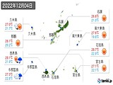 実況天気(2022年12月04日)