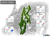 2022年12月05日の長野県の実況天気