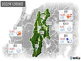 2022年12月06日の長野県の実況天気