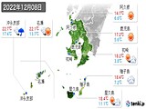 2022年12月08日の鹿児島県の実況天気