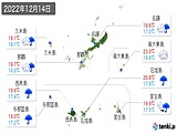 実況天気(2022年12月14日)