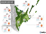 2022年12月16日の道東の実況天気