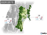 2022年12月17日の宮城県の実況天気