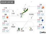 2022年12月19日の沖縄県の実況天気