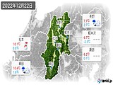 2022年12月22日の長野県の実況天気