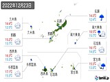 2022年12月23日の沖縄県の実況天気