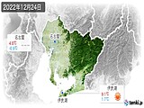 2022年12月24日の愛知県の実況天気