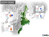 2022年12月26日の三重県の実況天気