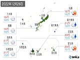 2022年12月26日の沖縄県の実況天気