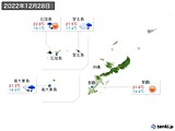2022年12月28日の沖縄地方の実況天気
