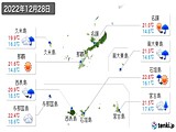 2022年12月28日の沖縄県の実況天気
