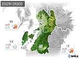 2022年12月30日の熊本県の実況天気