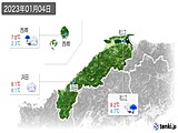2023年01月04日の島根県の実況天気