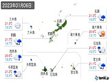 2023年01月06日の沖縄県の実況天気