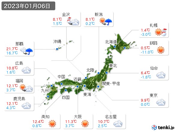 (2023年01月06日の天気