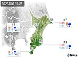 2023年01月14日の千葉県の実況天気