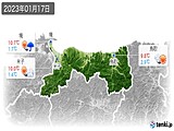 2023年01月17日の鳥取県の実況天気
