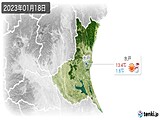 2023年01月18日の茨城県の実況天気