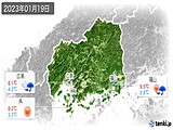 2023年01月19日の広島県の実況天気