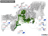 2023年01月24日の東海地方の実況天気