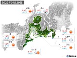 2023年01月29日の東海地方の実況天気