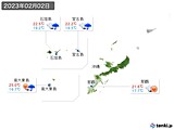 2023年02月02日の沖縄地方の実況天気