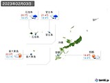 2023年02月03日の沖縄地方の実況天気