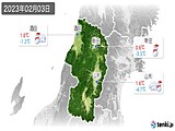 2023年02月03日の山形県の実況天気