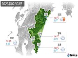 実況天気(2023年02月03日)