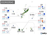 2023年02月04日の沖縄県の実況天気