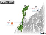 2023年02月05日の石川県の実況天気