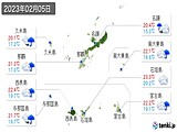 実況天気(2023年02月05日)