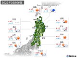 2023年02月06日の東北地方の実況天気