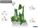 2023年02月07日の青森県の実況天気