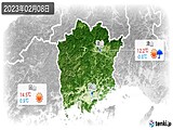 2023年02月08日の岡山県の実況天気