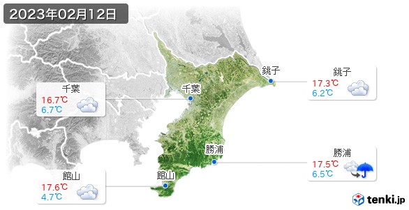 千葉県(2023年02月12日の天気