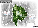 2023年02月14日の山梨県の実況天気