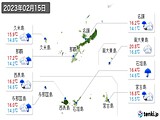 2023年02月15日の沖縄県の実況天気