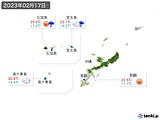 2023年02月17日の沖縄地方の実況天気