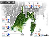 2023年02月18日の静岡県の実況天気