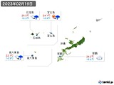 2023年02月19日の沖縄地方の実況天気