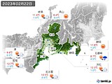 実況天気(2023年02月22日)