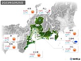 2023年02月25日の東海地方の実況天気