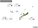 実況天気(2023年02月25日)