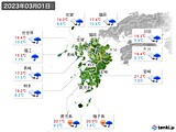 実況天気(2023年03月01日)